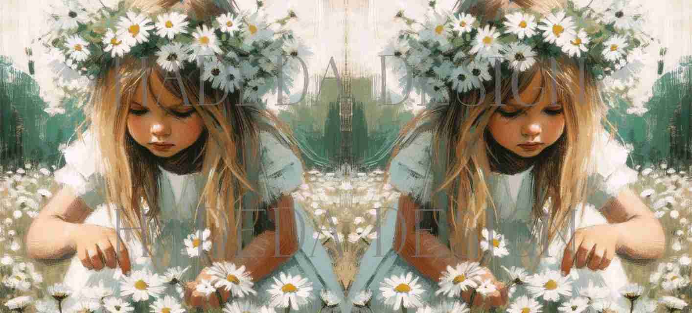 ArtWrap for Mugs Daisy Girl - Mug Wrap Digital Designs for Sublimation of Standard Mug