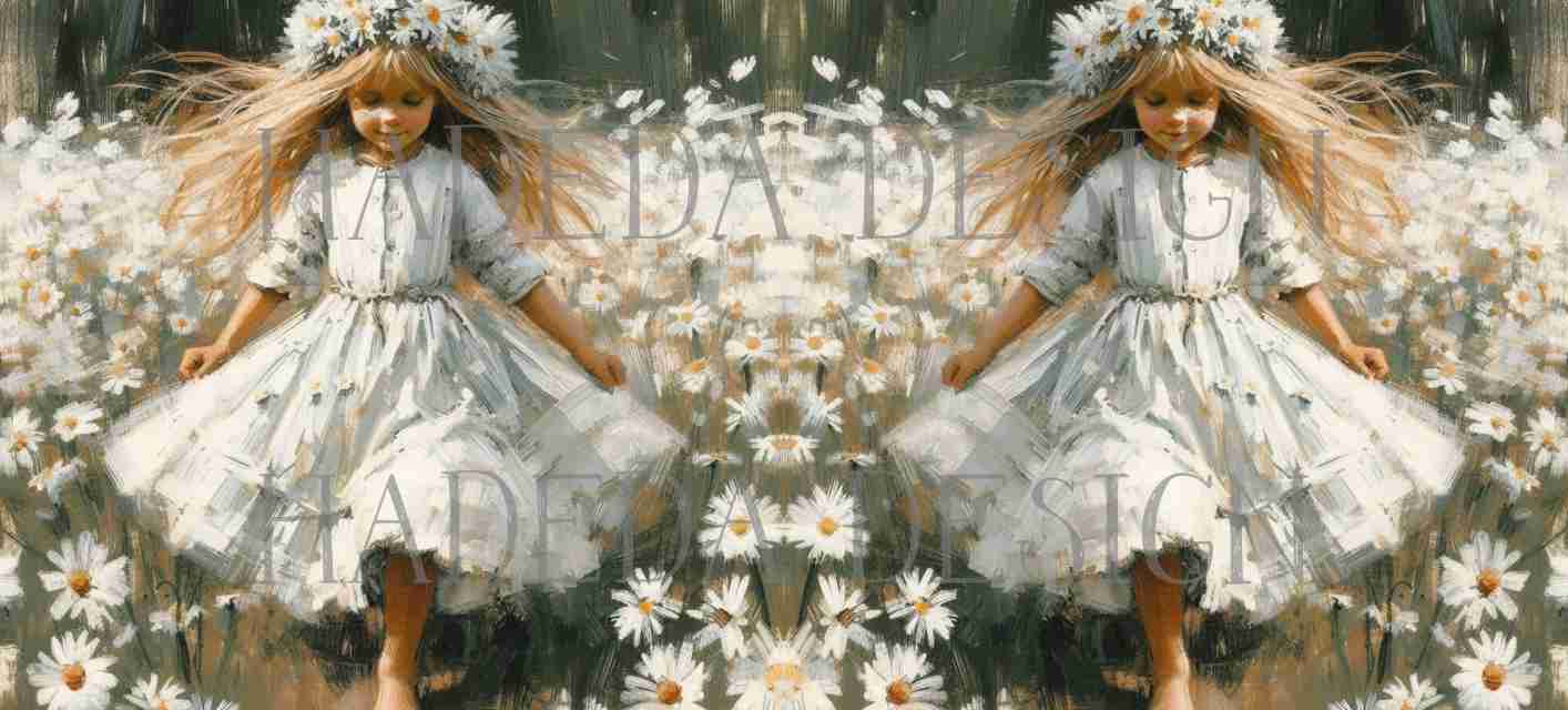ArtWrap for Mugs Daisy Girl - Mug Wrap Digital Designs for Sublimation of Standard Mug