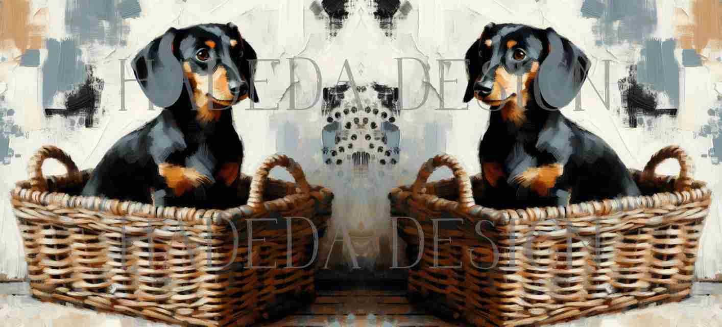 ArtWrap for Mugs Daschunds - Mug Wrap Digital Designs for Sublimation of Standard Mug