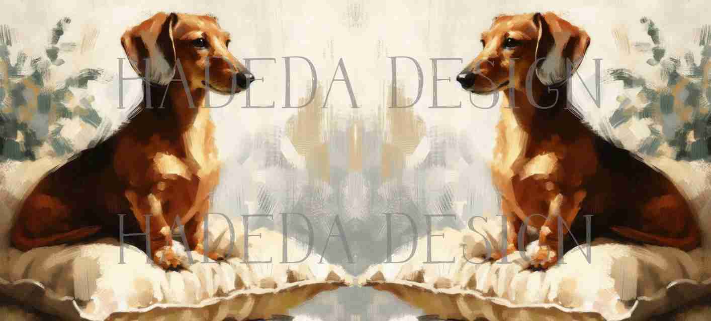 ArtWrap for Mugs Daschunds - Mug Wrap Digital Designs for Sublimation of Standard Mug