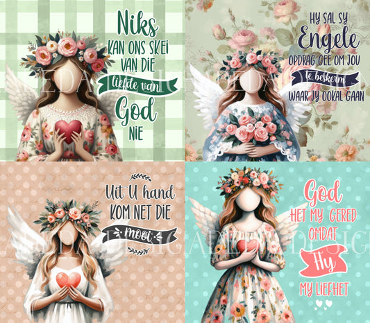 Afrikaans Angel Skinny Tumbler Digital Designs for Sublimation, Canvas, Scrapbooking Paper, Journaling, Mixed Media