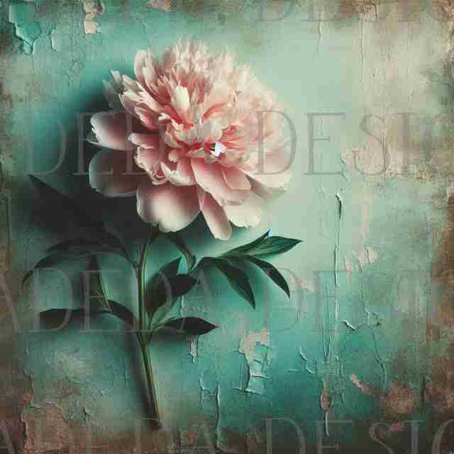 Grungy Peonies - Sublimation, Digital and DTF Printing
