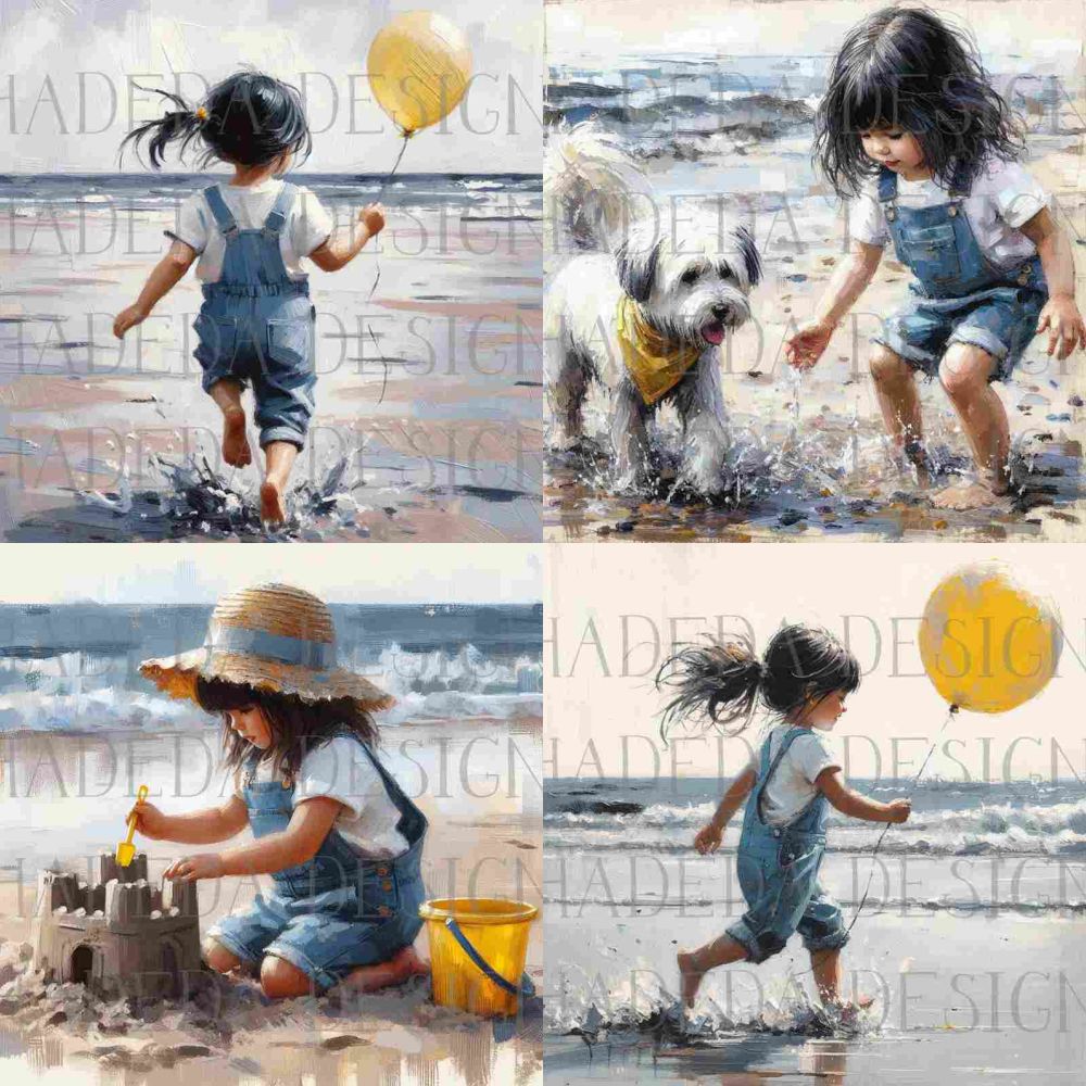 Girl at the Beach - Sublimation, Digital and DTF Printing