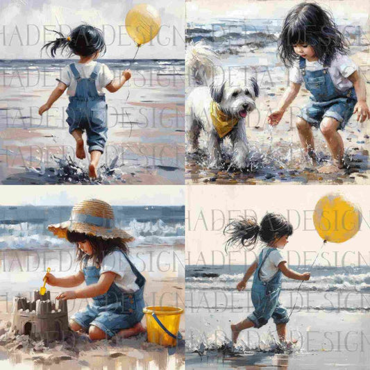 Girl at the Beach - Sublimation, Digital and DTF Printing