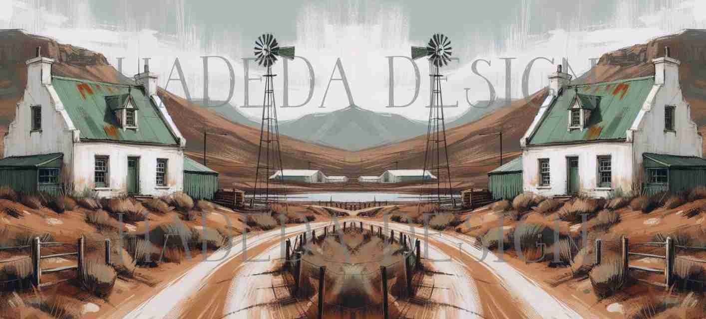 ArtWrap for Mugs Green Karoo Scenes - Mug Wrap Digital Designs for Sublimation of Standard Mug