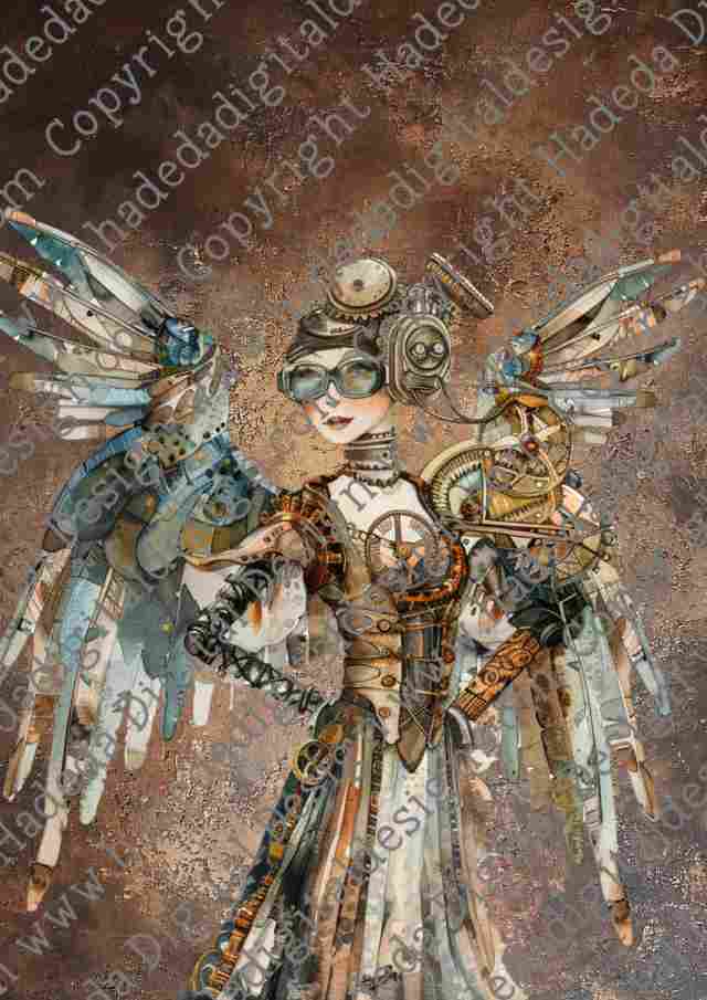 STEAMPUNK NOTEBOOK COVER A0- Sublimation, Digital and DTF Printing