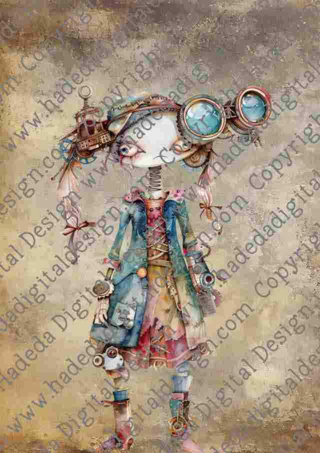 STEAMPUNK NOTEBOOK COVER A0- Sublimation, Digital and DTF Printing