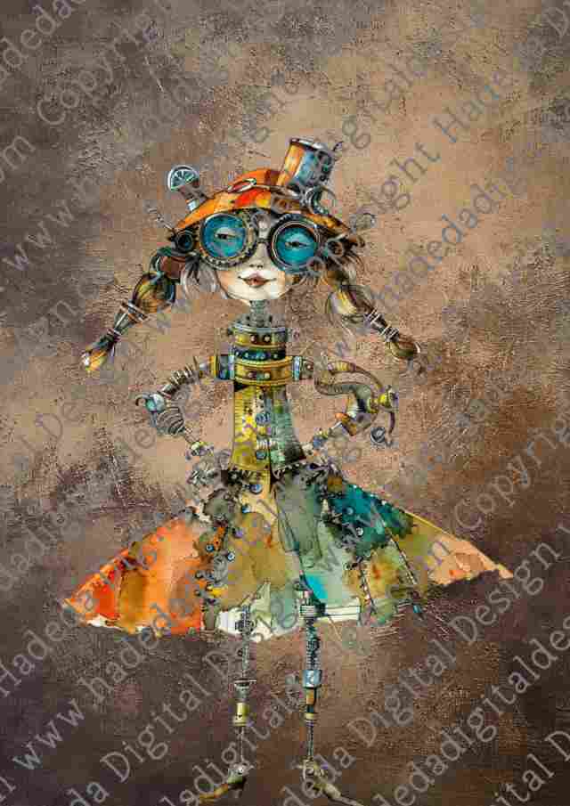 STEAMPUNK NOTEBOOK COVER A0- Sublimation, Digital and DTF Printing