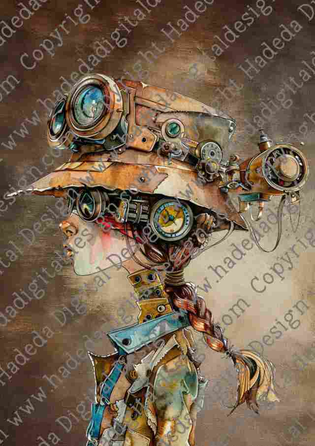 STEAMPUNK NOTEBOOK COVER A0- Sublimation, Digital and DTF Printing