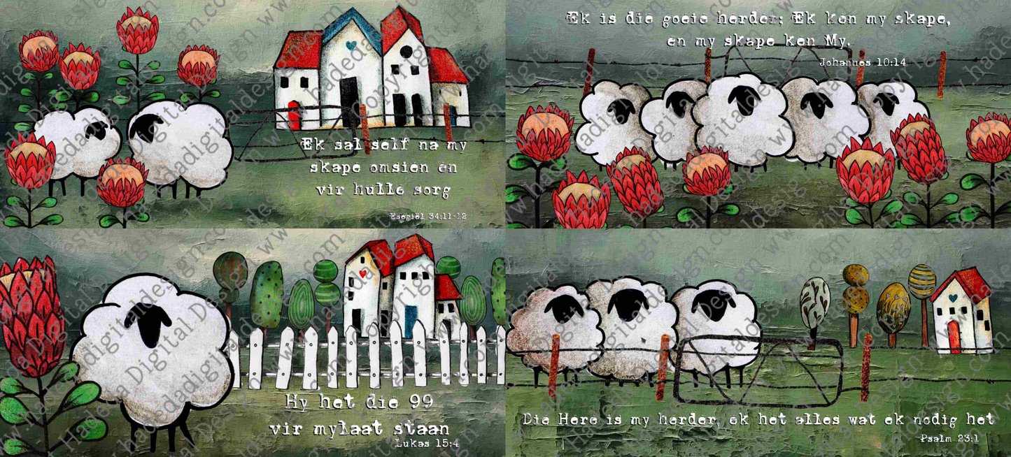 Artsy Sheep and Protea Mugwrap Afrikaans - Sublimation, Digital and DTF Printing