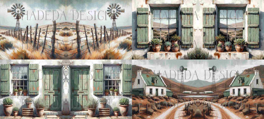 ArtWrap for Mugs Green Karoo Scenes - Mug Wrap Digital Designs for Sublimation of Standard Mug