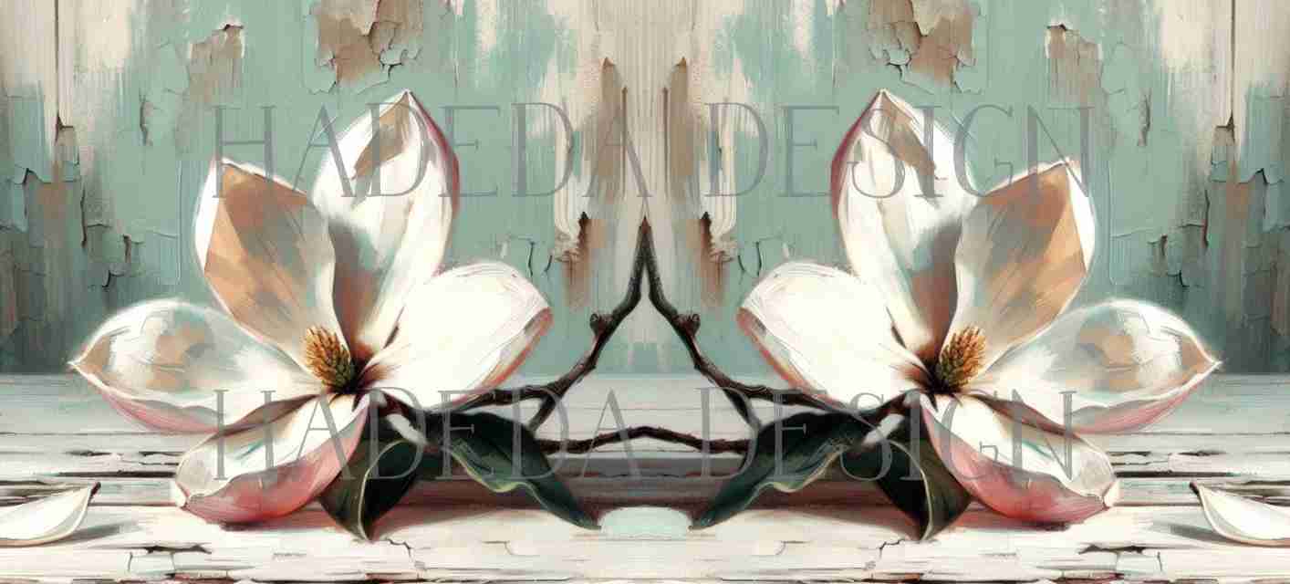 ArtWrap for Mugs Magnolia and Perfume  - Mug Wrap Digital Designs for Sublimation of Standard Mug