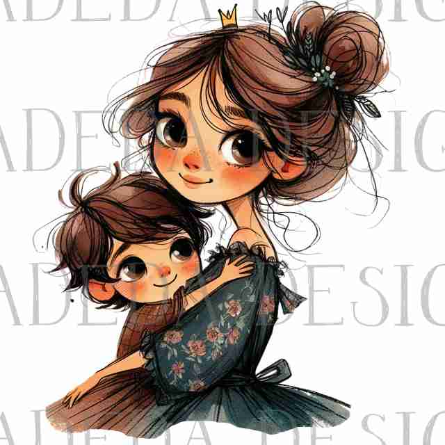 Mother's Day - Moms and Sons -  PNG Elements - Sublimation, Digital and DTF Printing