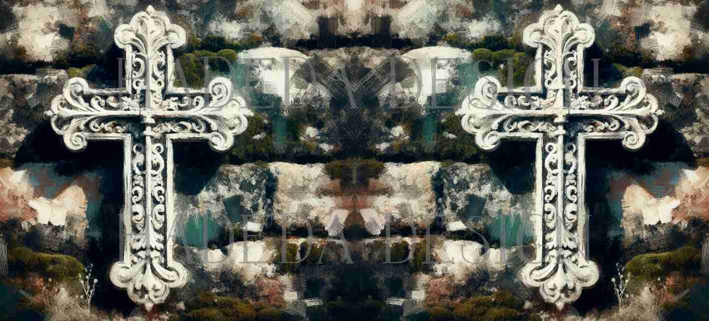 ArtWrap for Mugs Neutral Crosses - Mug Wrap Digital Designs for Sublimation of Standard Mug