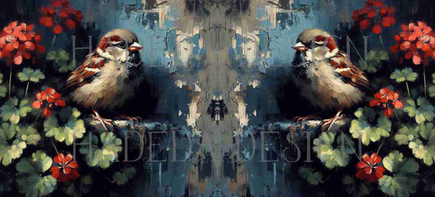 ArtWrap for Mugs Pomegranates and blue - Mug Wrap Digital Designs for Sublimation of Standard Mug