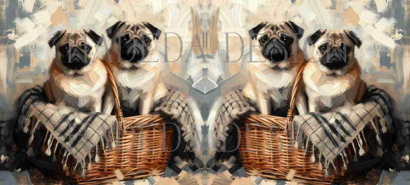 ArtWrap for Mugs Pugs - Mug Wrap Digital Designs for Sublimation of Standard Mug