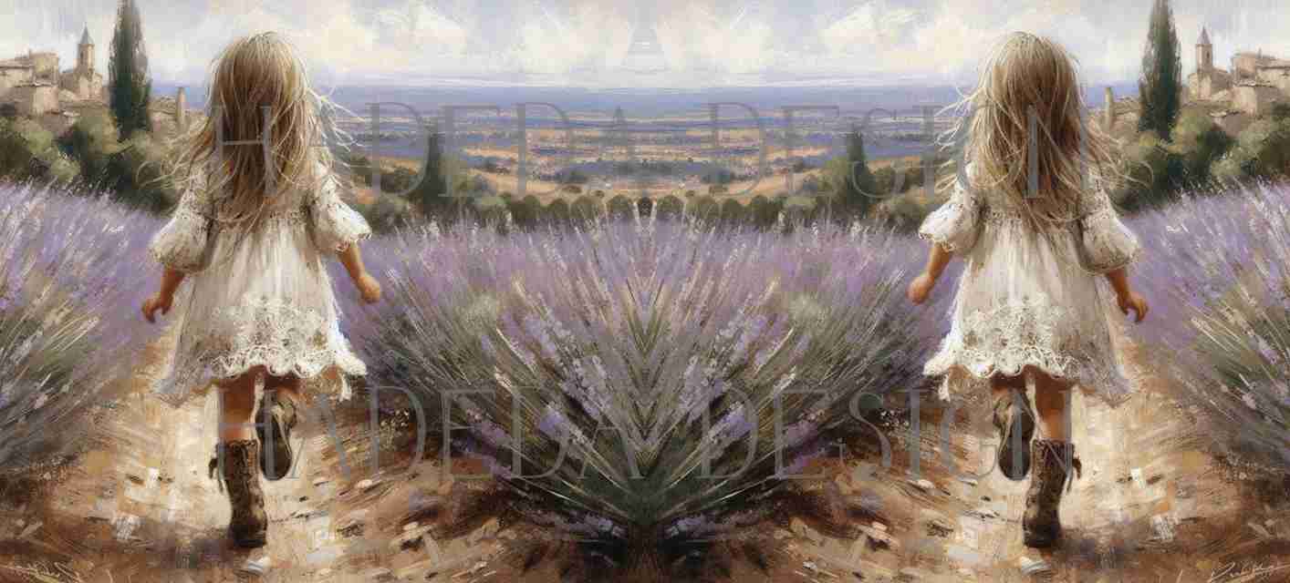 ArtWrap for Mugs Lavender Fields - Mug Wrap Digital Designs for Sublimation of Standard Mug