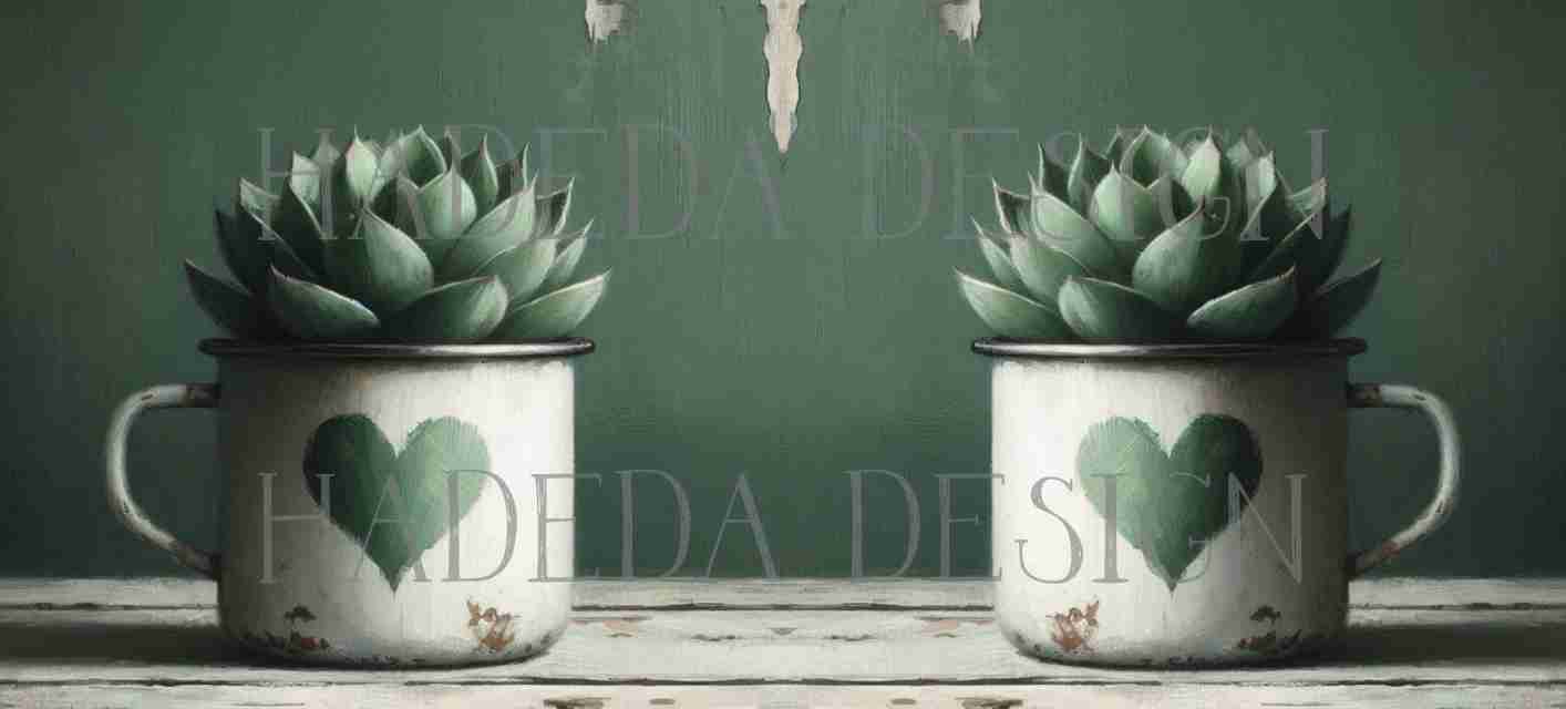 ArtWrap for Mugs Rustic Cups Green - Mug Wrap Digital Designs for Sublimation of Standard Mug