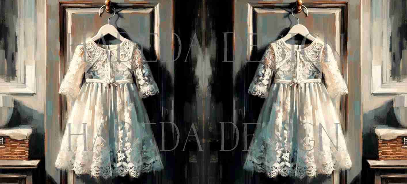 ArtWrap for Mugs White Lace Dress - Mug Wrap Digital Designs for Sublimation of Standard Mug