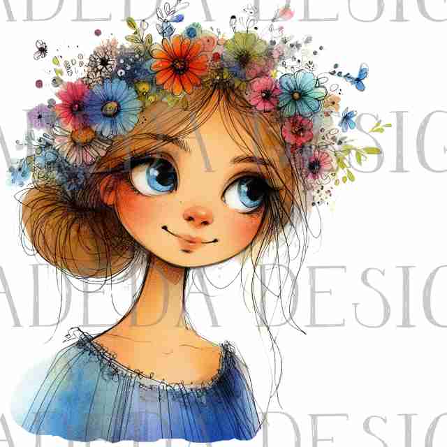 Mother's Day - Whimsical Women -  PNG Elements - Sublimation, Digital and DTF Printing
