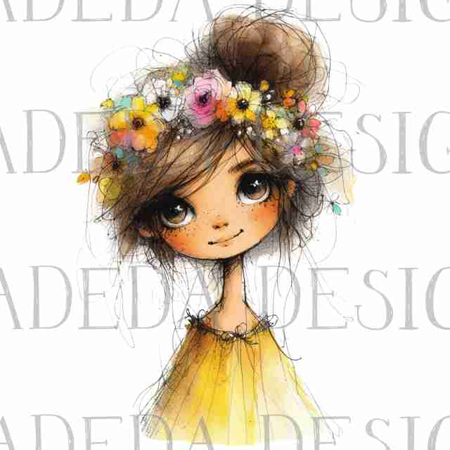 Mother's Day - Whimsical Women -  PNG Elements - Sublimation, Digital and DTF Printing