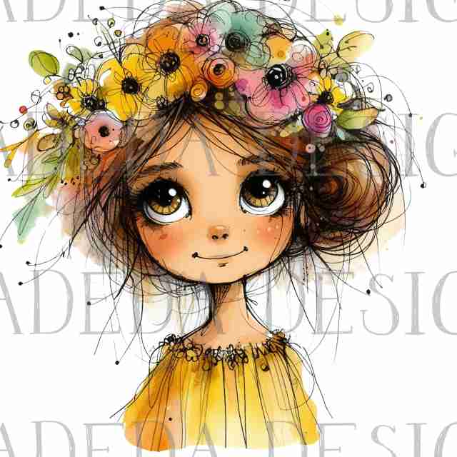 Mother's Day - Whimsical Women -  PNG Elements - Sublimation, Digital and DTF Printing