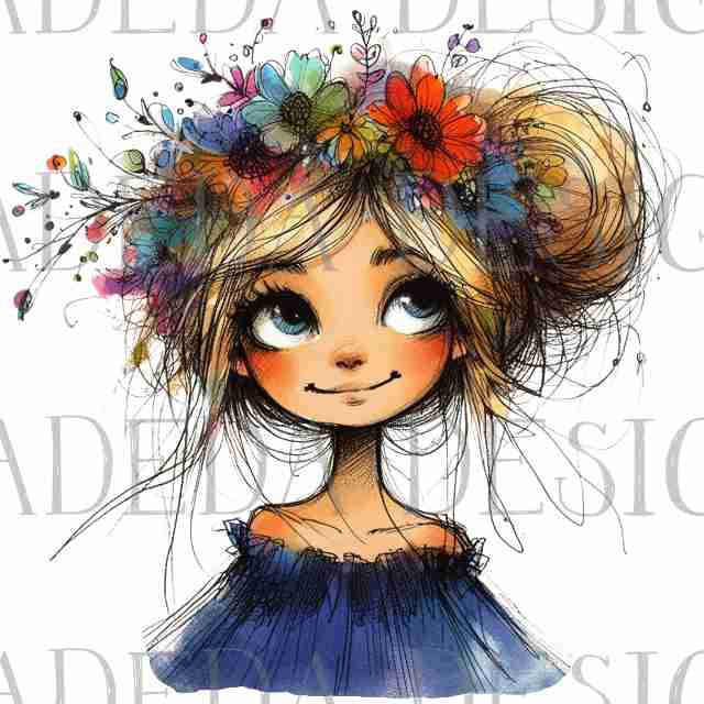 Mother's Day - Whimsical Women -  PNG Elements - Sublimation, Digital and DTF Printing