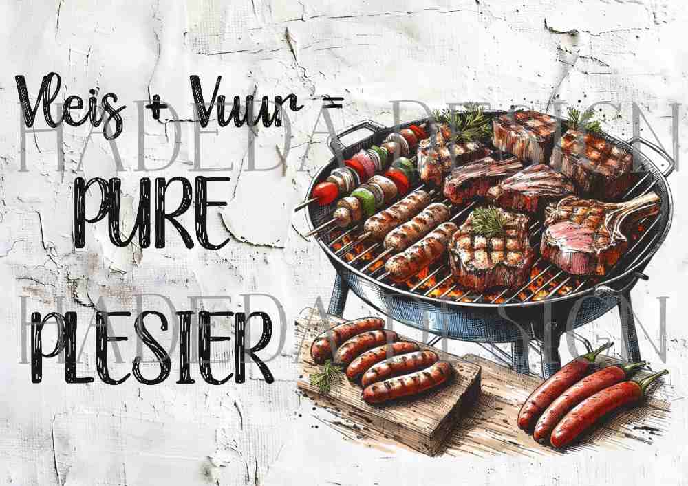 Kom Ons Braai A0 Digital Designs for Sublimation, Canvas, Scrapbooking Paper, Journaling, Mixed Media