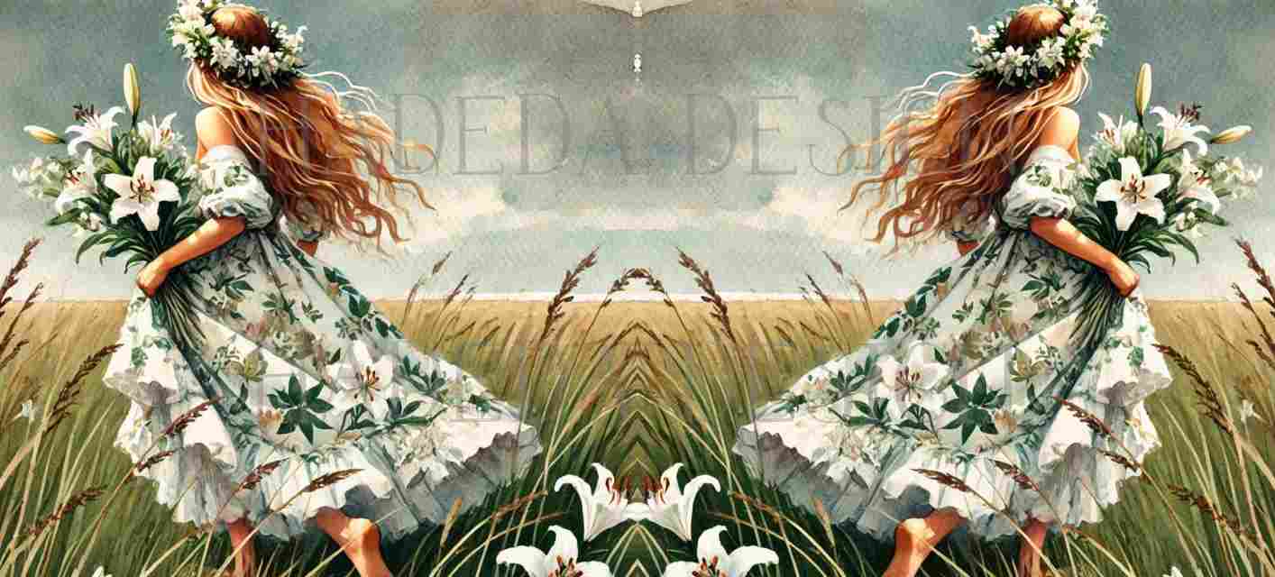 #2025 Field of Flowers White Mugwraps -  Digital Designs for Sublimation, DTF and Printing