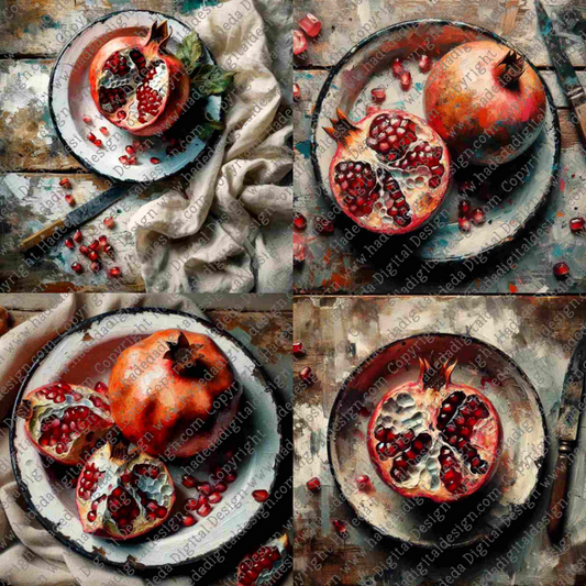 Pomegranates - Artblocks for Sublimation, Digital and DTF Printing