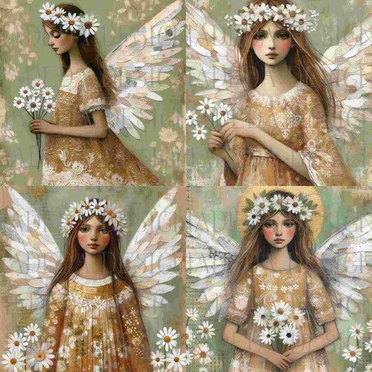 Sage Mixed Media Angels - Sublimation, Digital and DTF Printing
