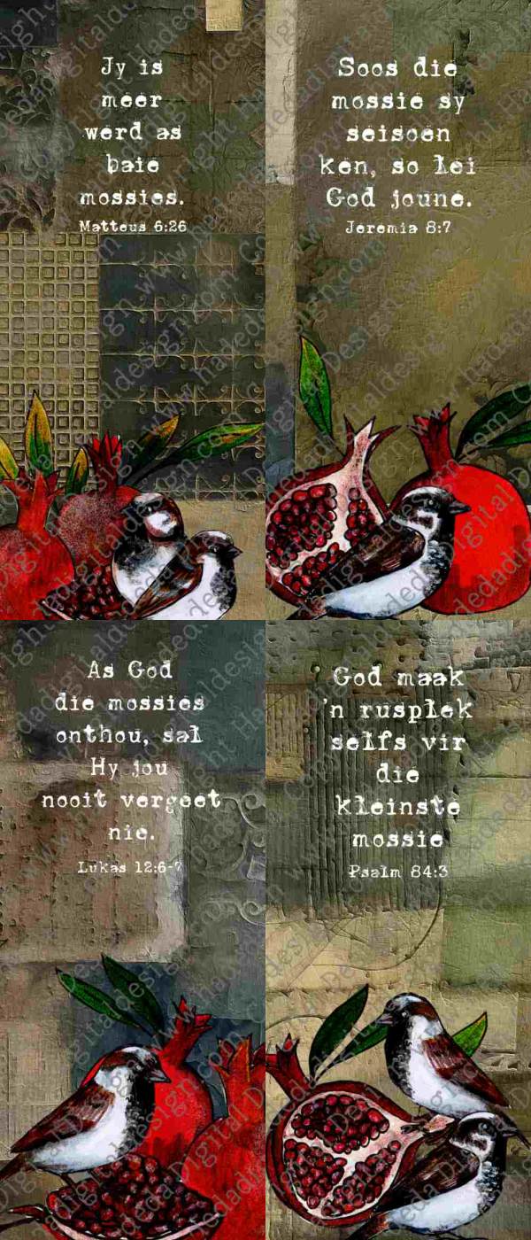 Sparrows and Pomegranate Design Bundle - Sublimation, Digital and DTF Printing